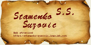 Stamenko Suzović vizit kartica